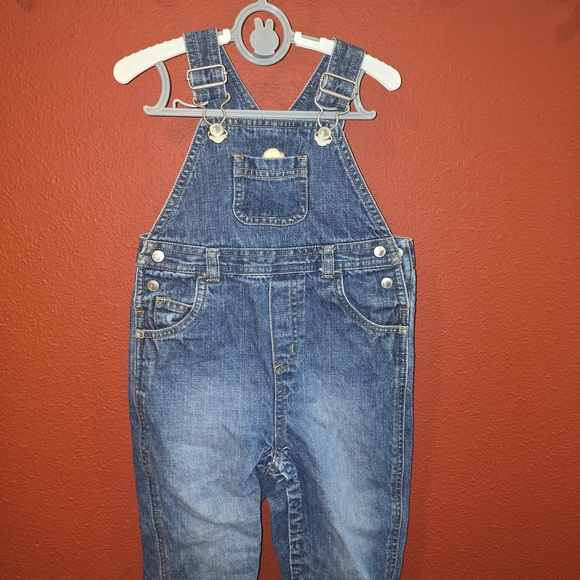Gymboree Jean Overalls with Duck Pocket Pal - Picture 2 of 6
